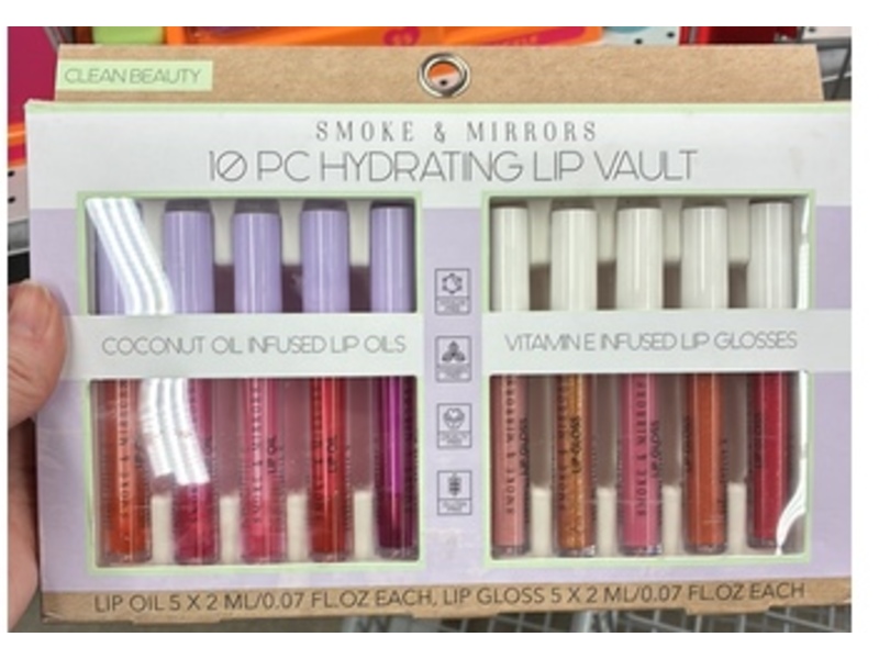 Smoke & Mirrors Cosmetics Hydrating Vault, Lip Gloss, 0.07 fl oz/2 mL, 10 Count