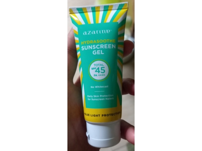 Azarine Hydrasoothe Sunscreen Gel, Blue Light Protection SPF 45 PA++++, 30 mL