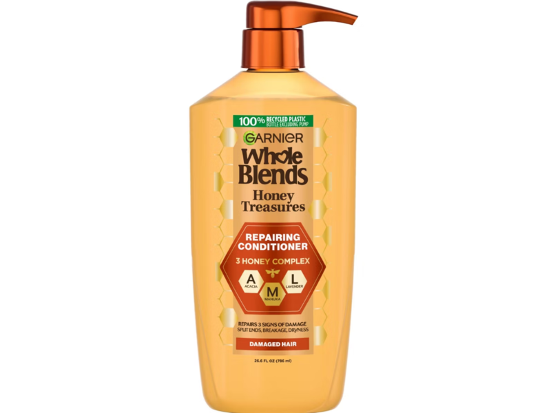 Garnier Whole Blends Repairing Conditioner, 3 Honey Complex, 26.6 fl oz/786 mL
