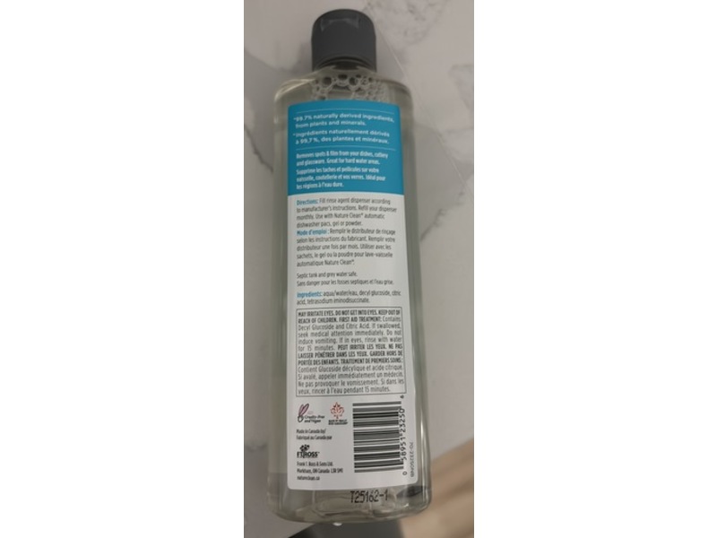 Nature Clean Rinse Aid Liquid Dish Soap, 8 fl oz/250 mL