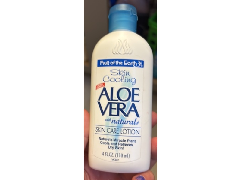 Fruit of the Earth Skin Cooling Skin Care Lotion, Aloe Vera, 4 fl oz/118 mL