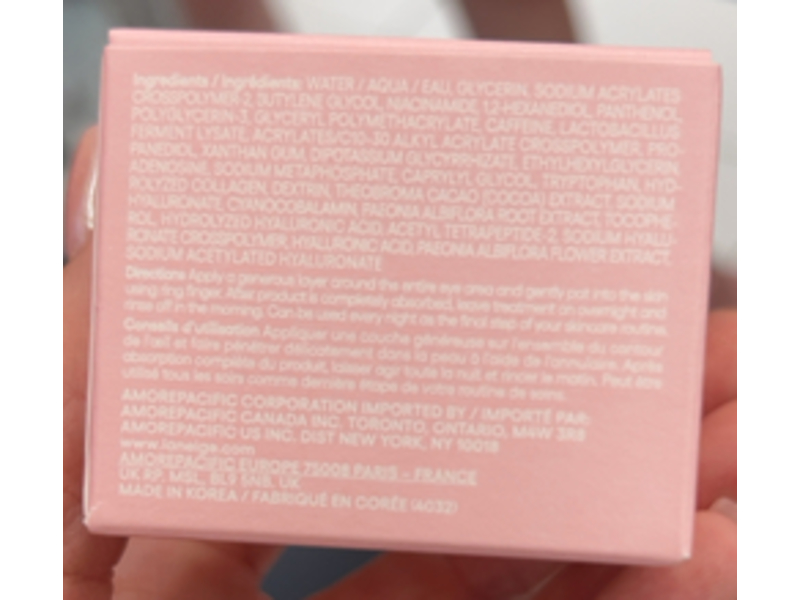 Laneige Bouncy & Firm Eye Sleeping Mask, 0.70 oz/20 g