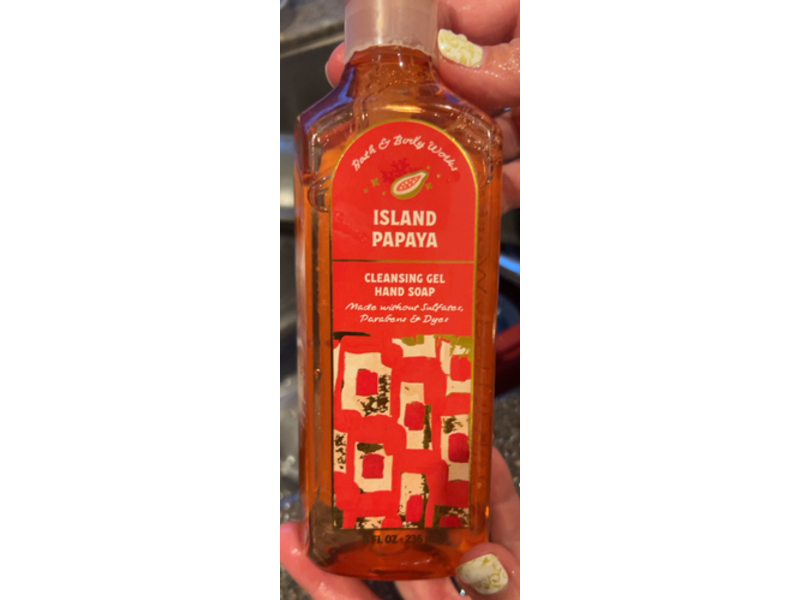 Bath & Body Works Cleansing Gel Hand Soap, Island Papaya, 8 fl oz/236 mL