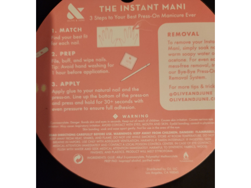 Olive & June Press-On Nails, Short Round Sundance Super Stars, 42 Counts