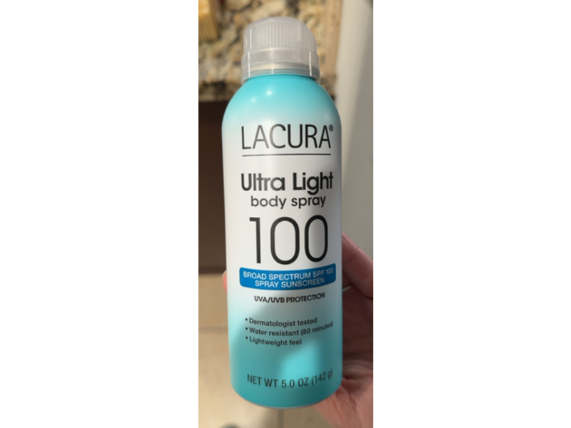 Lacura Ultra Light Body Sunscreen Spray, SPF 100, 5.0 oz/142 g