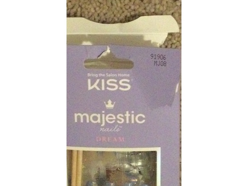 Kiss Majestic The Queen Press-On Nails, Light Blue, 30 Count