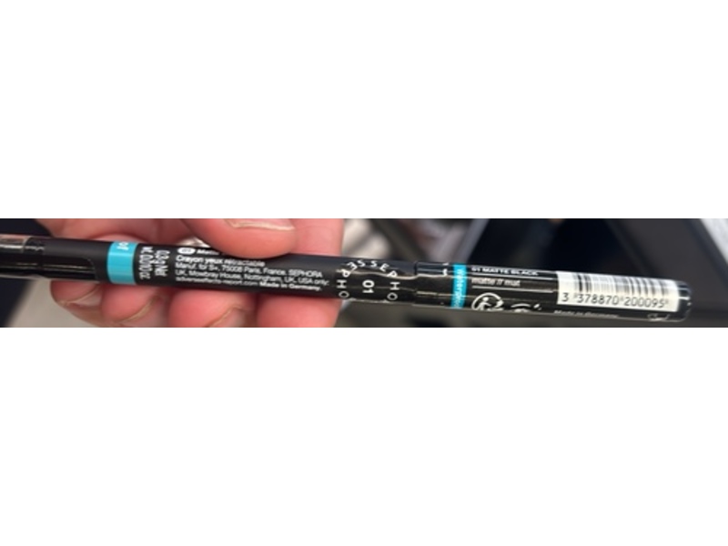 Sephora Collection 12h Colorful Waterproof Retractable Eyeliner, 01 Matte Black, 0.010 oz/0.3 g