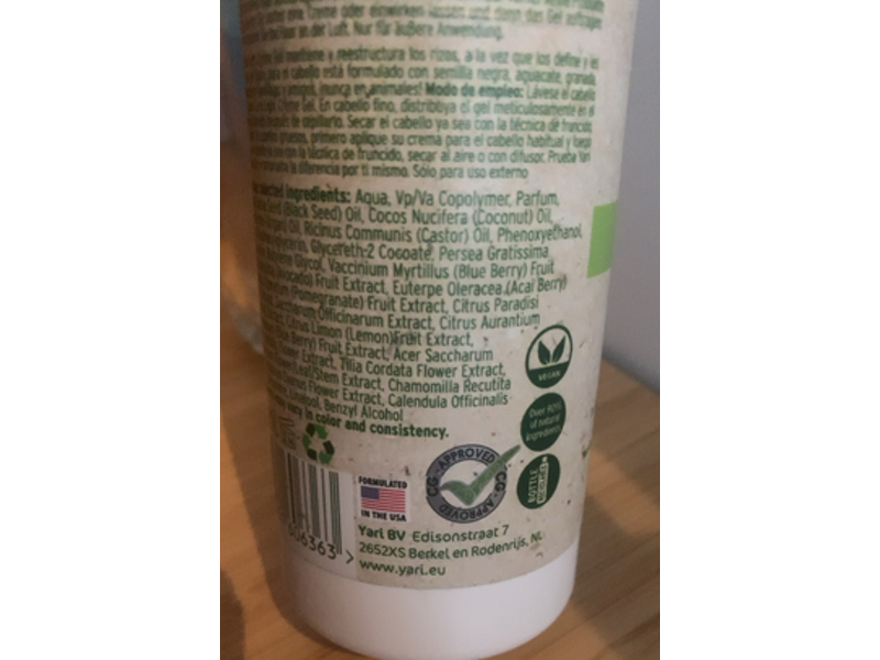 Yari Green Curls Curling Cream Gel, 12 fl oz/355 mL