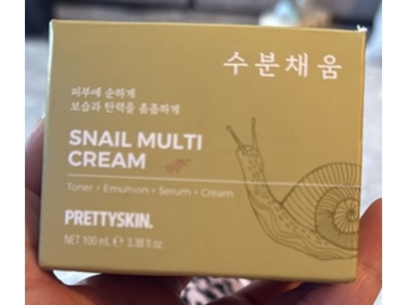 Prettyskin Snail Multi Cream, 3.38 fl oz/100 mL