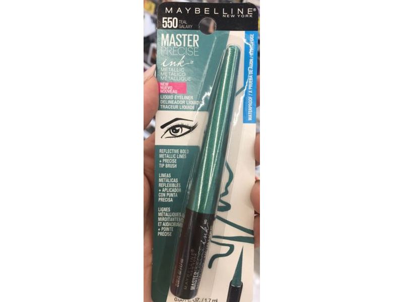Maybelline New York Master Precise Ink Metallic Liquid Liner, Teal Galaxy, 0.06 fl oz/1.7 mL