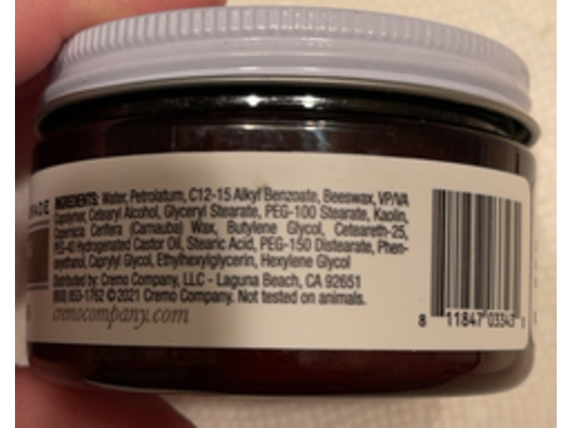 Cremo Premium Barber Grade Hair Styling Sculpting Clay, 0.4 fl oz/113 g