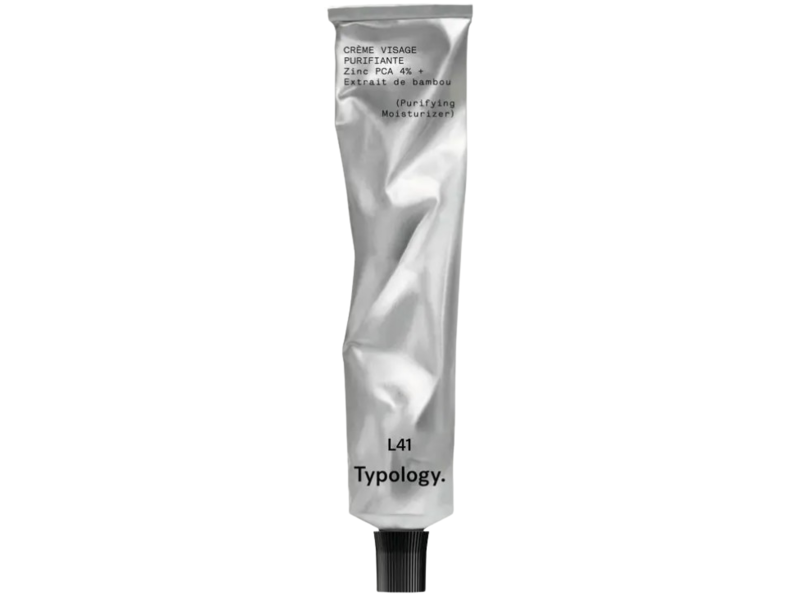 Typology L41 Purifying Moisturizer, Zinc Pca 4% + Bamboo Extract, 50 mL