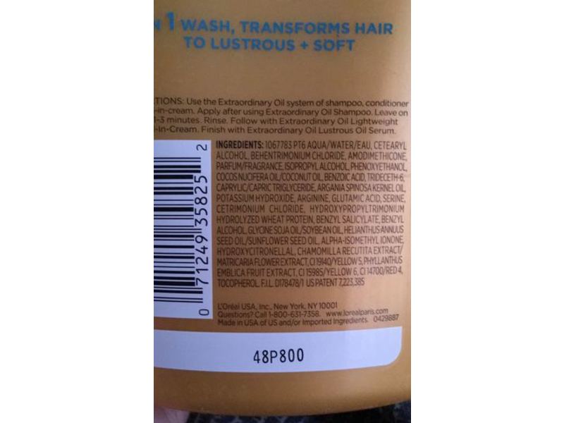 L'Oréal Paris Hair Expert Extraordinary Oil Nourishing Conditioner, Flower Oil Camellia, 28 fl oz/828 mL