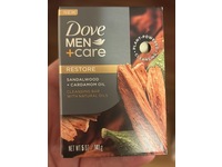 Dove Men + Care Restore Cleansing Bar, Sandalwood + Cardamom Oil, 5 oz/141 g, 4 Count - Image 3
