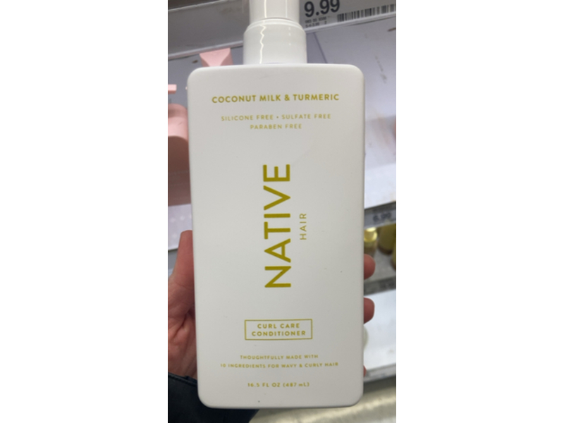 Native Hair Curl Care Conditioner, Coconut + Turmeric, 16.5 fl oz/487 mL