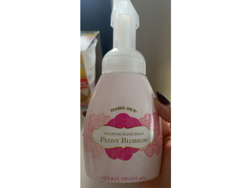 Trader Joe's Foaming hand Soap, Peony Blossom, 8 fl oz/237 mL, Pack Of 2