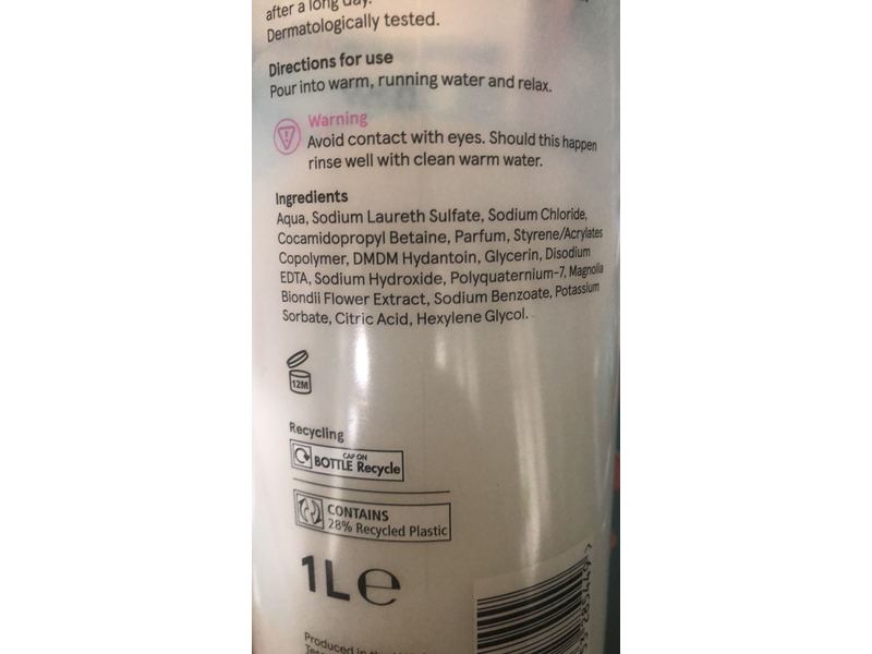 Tesco Extracts Pampering Magnolia Bath Foam, 1 L