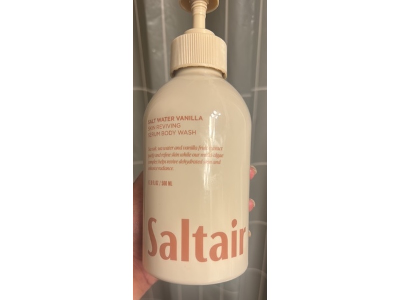 Saltair Skin Reviving Serum Body Wash, Salt Water Vanilla, 17 fl oz/500 mL, Pack Of 2