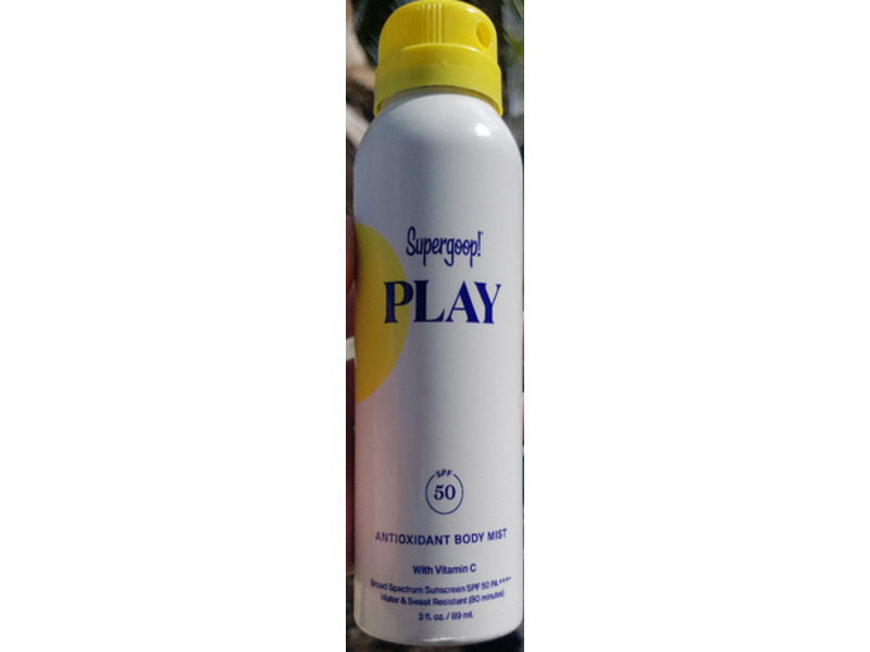 Supergoop! Play Antioxidant Body Mist, Vitamin C, SPF 50, 3 fl oz/89 mL