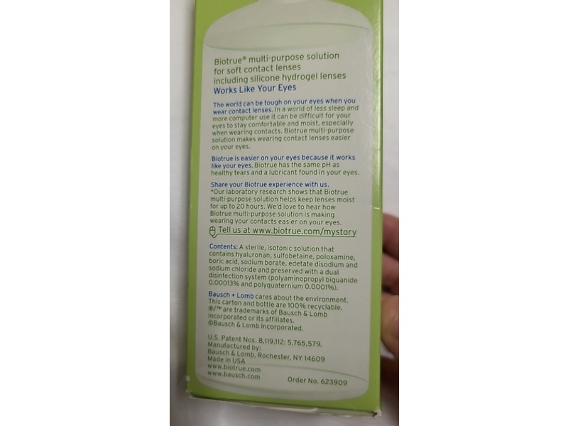 Biotrue Multi-Purpose Contact Lens Solution, 10 fl oz, Pack Of 2