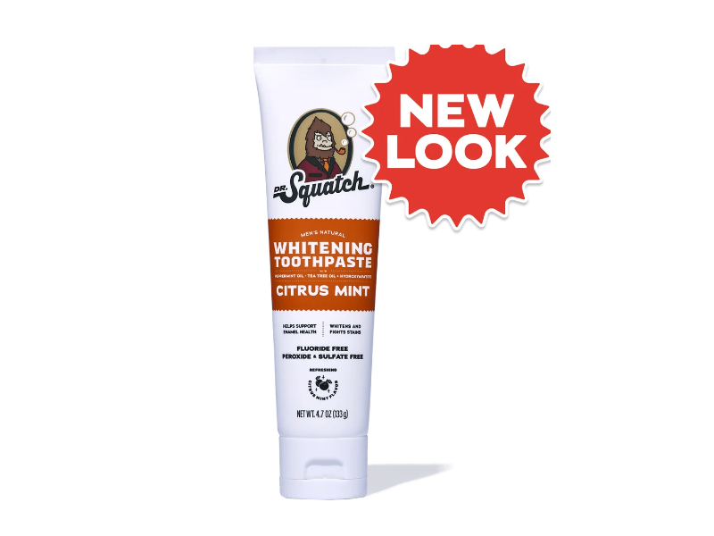 Dr. Squatch Whitening Toothpaste, Citrus Mint, 4.7 oz/133 g
