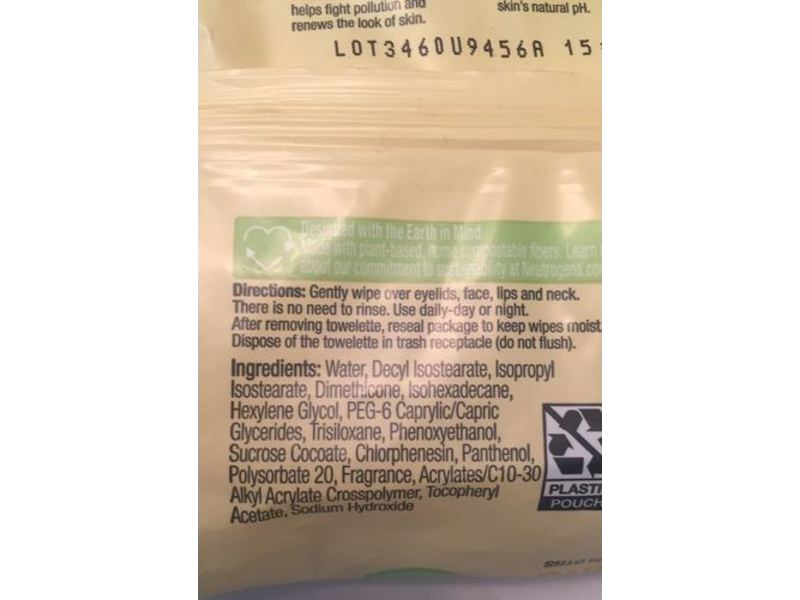 Neutrogena Skin Balancing Micellar Cleansing Cloths, 25 Count