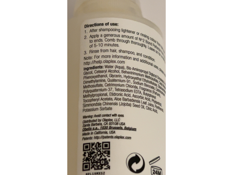 Olaplex Bond Perfector No.2 Lightener Or Rinsing Colour, 3.3 fl oz/100 ml