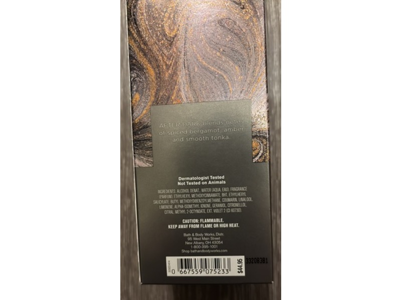 Bath & Body Works Cologne, After Dark, 3.4 fl oz/100 mL