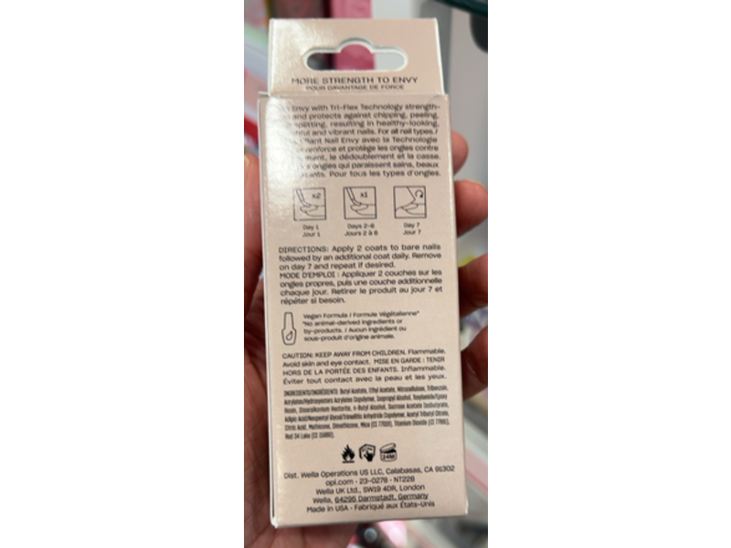 O.P.I Nail Envy Strengthener, Double Nude-y, 0.5 fl oz/15 mL