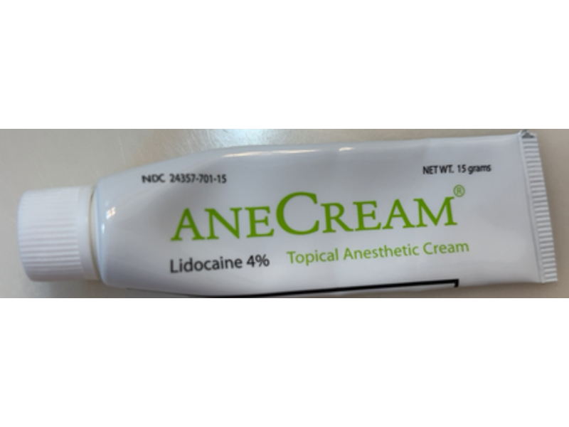AneCream Lidocaine 4% Tropical Anesthetic Cream, 15 g