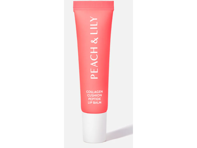 Peach & Lily Collagen Cushion Peptide Lip Balm, Sheer Peach, 0.4 fl oz/12 mL