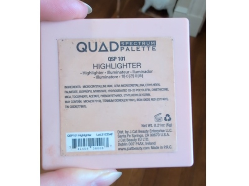 J.Cat Beauty Quad Spectrum Highlighter Face Palette , QSP101, 0.21 oz/6 g