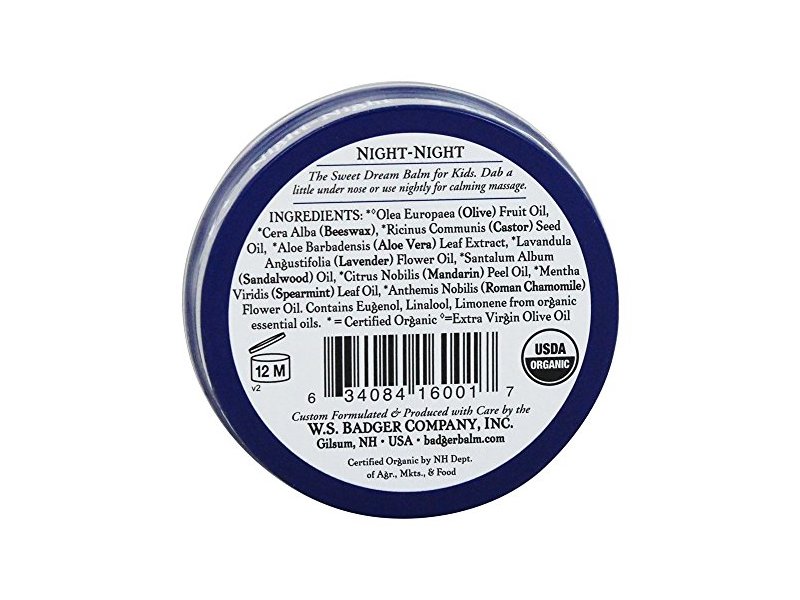 Badger Night Balm, Lavender & Chamomile, 2 oz/56 g