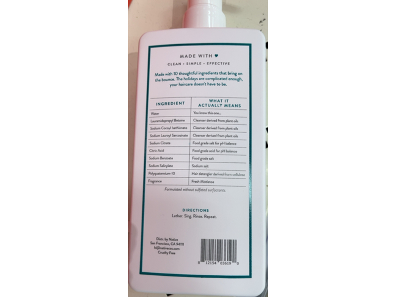 Native Hair Volumizing Shampoo, Fresh Mistletoe, 16.5 fl oz