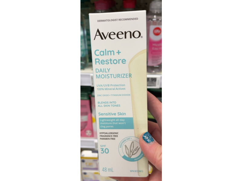 Aveeno Calm + Restore Daily Moisturizer, SPF 30, 48 mL