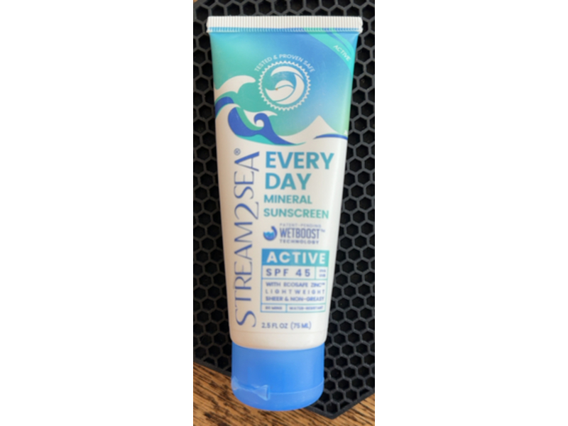 Stream 2 Sea Everyday Active Mineral Sunscreen, SPF 45, 2.5 fl oz/75 mL