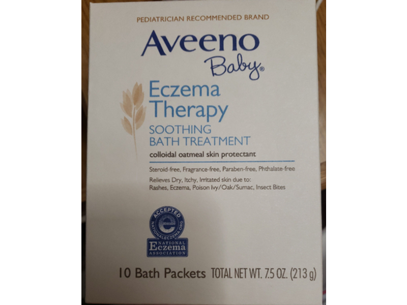 Aveeno Baby Eczema Therapy Soothing Bath Treatment, 7.5 oz/213 g, 10 Count