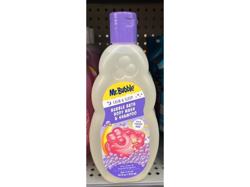 Mr. Bubble Bubble Bath Body Wash & Shampoo, Calm & Sleep, 16 fl oz/473 mL