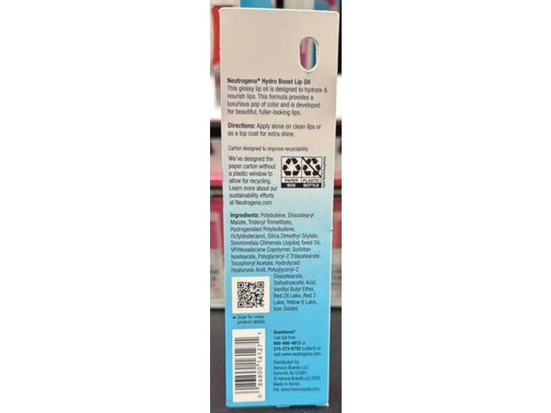 Neutrogena Hydro Boost Lip Oil, Ruby Red, 0.2 fl oz/5.91 mL