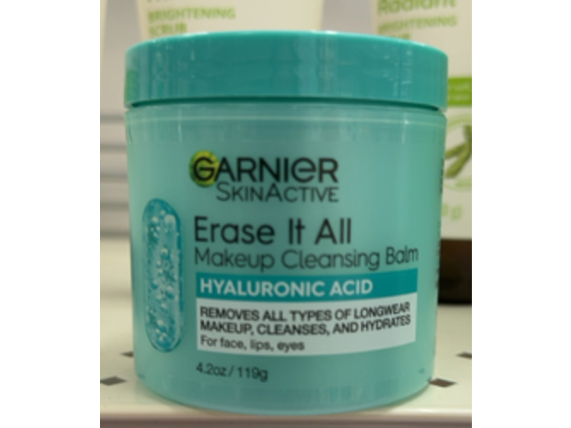 Garnier Erase It All Makeup Cleansing Balm, Hyaluronic Acid, 4.2 oz/119 g