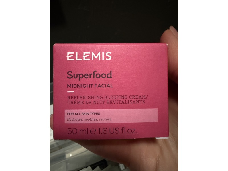Elemis Superfood Nourishing Sleeping Cream, Midnight Facial, 1.6 fl oz/50 mL