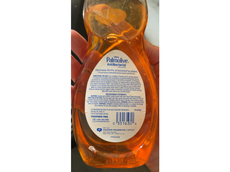 Palmolive Ultra Anti-Bacterial Dish Liquid, Orange, 10 fl oz/295 mL