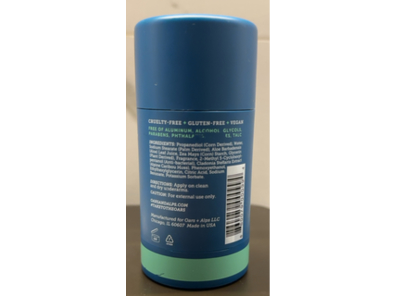 Oars + Alps Odor Protection Deodorant, Eucalyptus Spearmint, 2.6 oz/75 g, Pack Of 2