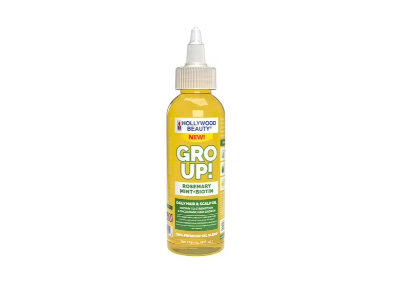Hollywood Beauty Gro Up! Daily Hair & Scalp Oil , Rosemary, Mint & Biotin, 4 fl oz/118 mL