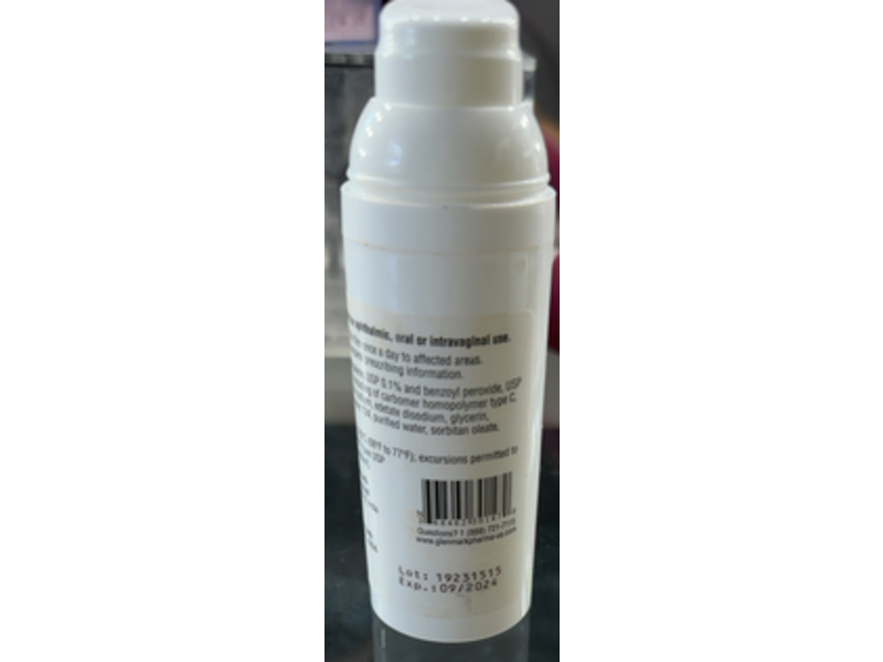 Adapalene and Benzoyl Peroxide Gel 0.1% / 2.5%, 45 g, Glenmark (Rx)