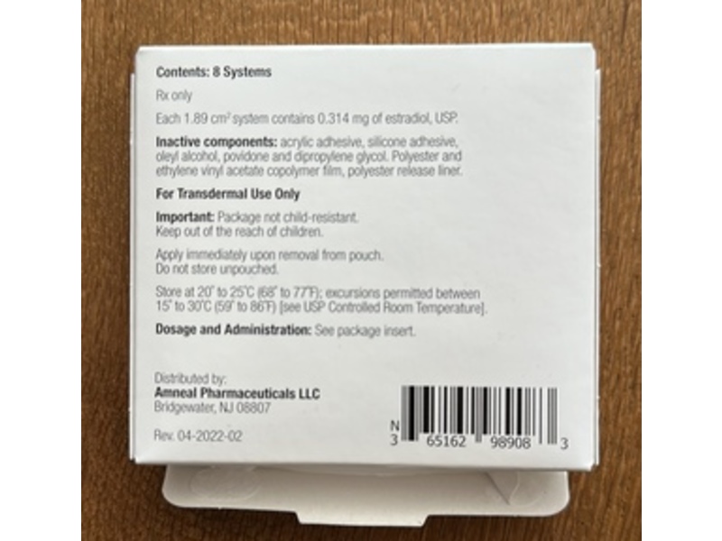 Dotti (estradiol transdermal system USP) 0.025 mg/day, 8 Count, Amneal (Rx)