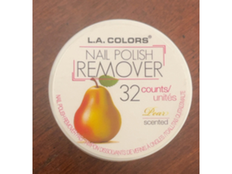 L.A. Colors Nail Polish Remover, Pear, 32 Counts