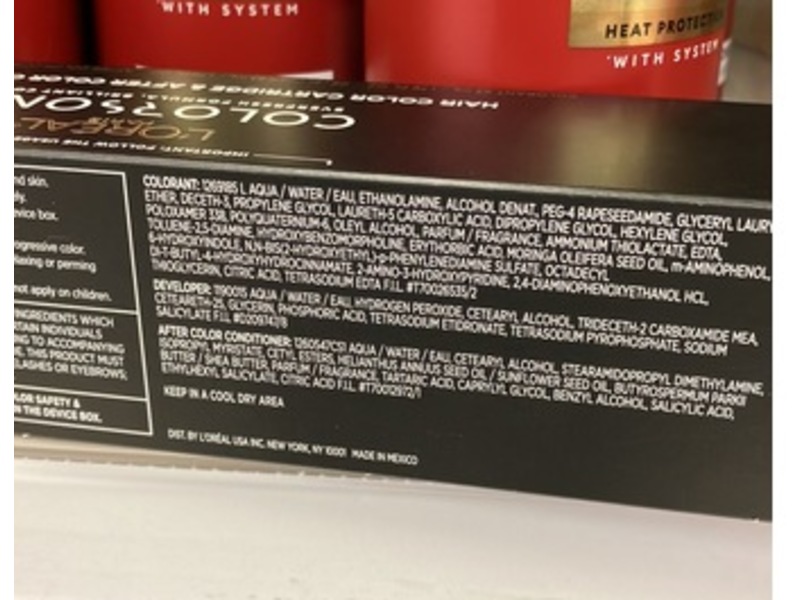 L'Oreal Paris Colorsonic Permanent Hair Dye Cartridge Set, 2 Soft Black Natural