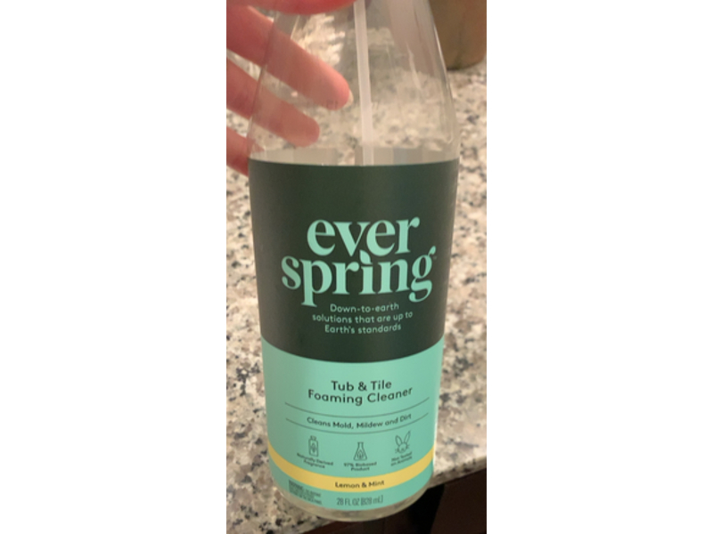 Ever Spring Tub & Tail Foaming Cleaner, Lemon & Mint, 28 fl oz/828 mL