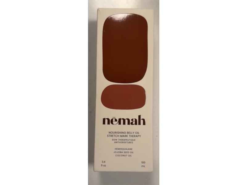 Nemah Nourishing Belly Oil, Hemisqualane, Jojoba Seed Oil & Coconut Oil, 3.4 fl oz/100 mL